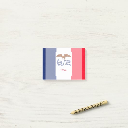 Iowa State Flag Design Post-it Klebezettel (Auf Schreibtisch)