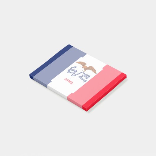 Iowa State Flag Design Post-it Klebezettel (angewinkelt)