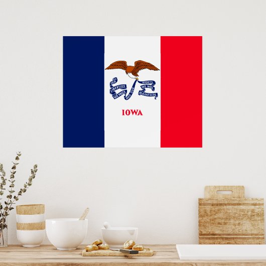 Iowa State Flag Design Poster (Küche)