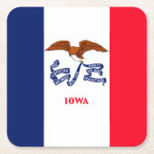 Iowa State Flag Design Rechteckiger Pappuntersetzer (Vorderseite)
