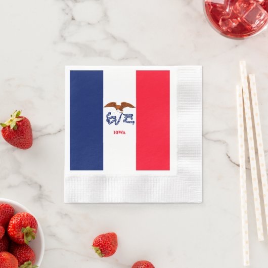 Iowa State Flag Design Serviette (Beispiel)