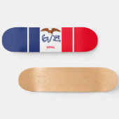 Iowa State Flag Design Skateboard (Horizontal)