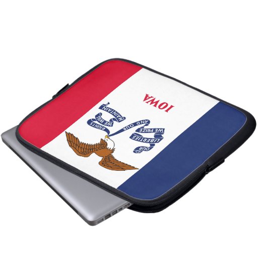 Iowa State Flag Laptop Sleeve (Vorne Knopf)