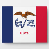 Iowa State Flag Plaque Fotoplatte (Vorderseite)