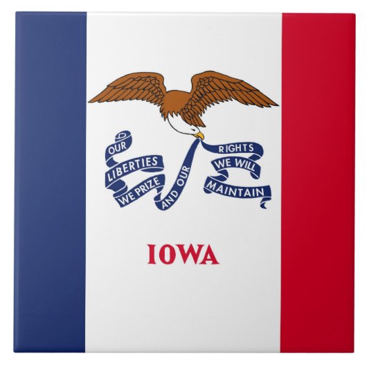 Iowa State Flag Tile Fliese (Vorderseite)