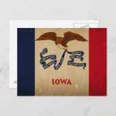 Iowa State Flag VINTAG.png Postkarte (Vorne/Hinten)