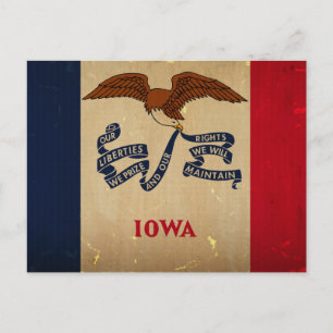 Iowa State Flag VINTAGE.png Postkarte