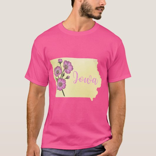 Iowa State Flower Wild Roses Oversized T-Shirt (Vorderseite)