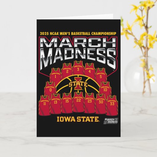Iowa State March Madness 2025 Men's Sketll Nil Karte (Gelbe Blume)