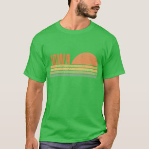 Iowa State Sonnenuntergang Distressed Grafik Retro T-Shirt