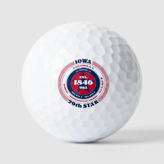 Iowa Statehood Patriotic Geschenk Golf Balls Golfball (Vorderseite)