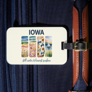 Iowa - Stilles Wasser und Ernte-Sonnenschein Gepäckanhänger