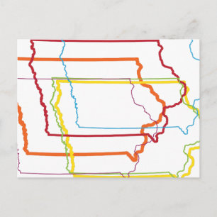 Iowa Stolz Unschärfe Postkarte
