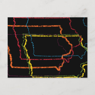 Iowa Stolz Unschärfe Postkarte