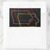 Iowa Stolz Unschärfe Rechteckiger Aufkleber (Tasche)