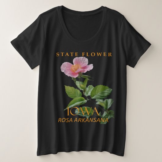 Iowa Territory Blume Rosa Arkansana Große Größe T-Shirt (Design vorne)