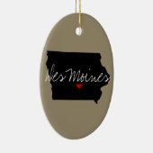 Iowa Town Keramik Ornament (Rechts)