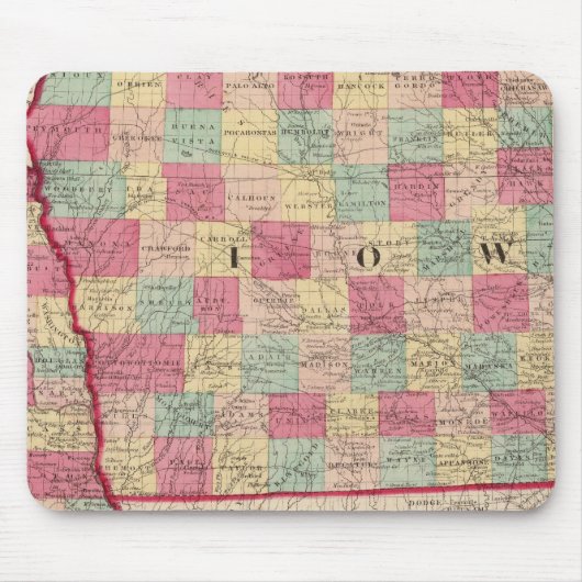 Iowa und Nebraska 2 Mousepad (Vorne)