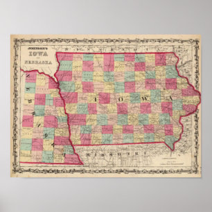 Iowa und Nebraska 2 Poster