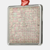 Iowa und Nebraska Silbernes Ornament (Links)