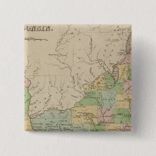 Iowa und Wisconsin Button