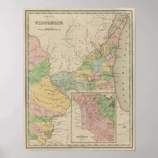Iowa und Wisconsin Poster (Vorne)