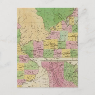 Iowa und Wisconsin Postkarte