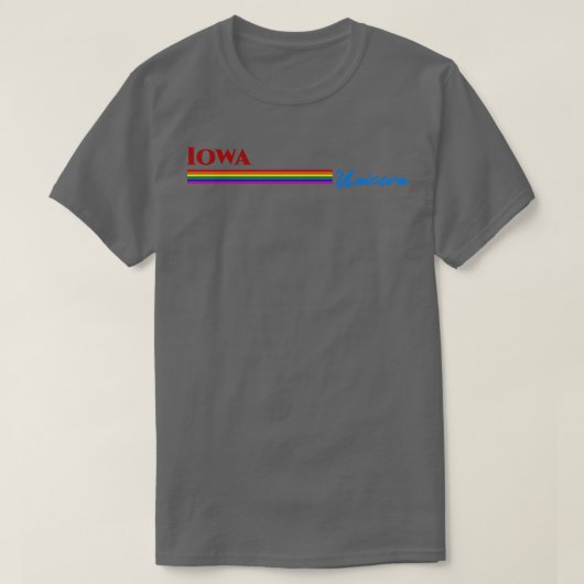 Iowa Unicorn Geschenk TShirt (Design vorne)