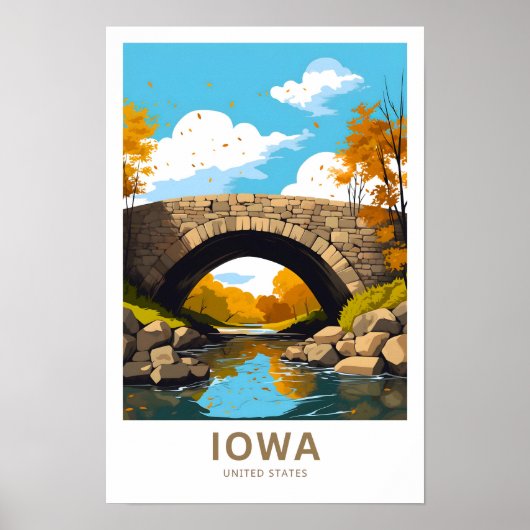 Iowa United Staaten Travel Print Poster (Vorne)