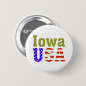 Iowa USA! Button (Vorne & Hinten)
