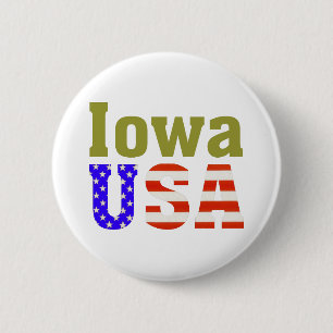 Iowa USA! Button