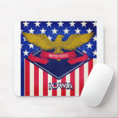 Iowa USA Flag Mousepad (Mit Mouse)