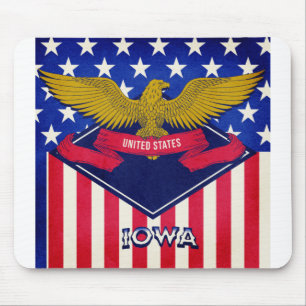 Iowa USA Flag Mousepad