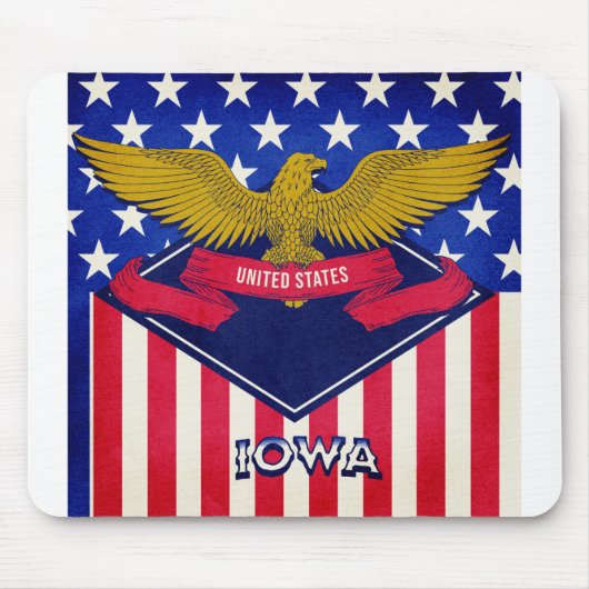 Iowa USA Flag Mousepad (Vorne)