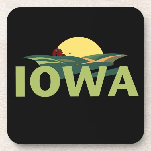 Iowa USA Getränkeuntersetzer (Vorderseite)