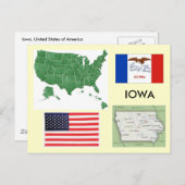 Iowa, USA Postkarte (Vorne/Hinten)