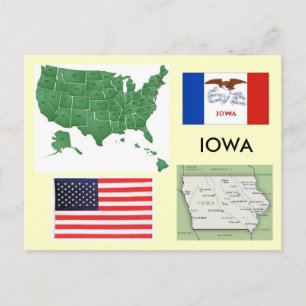 Iowa, USA Postkarte