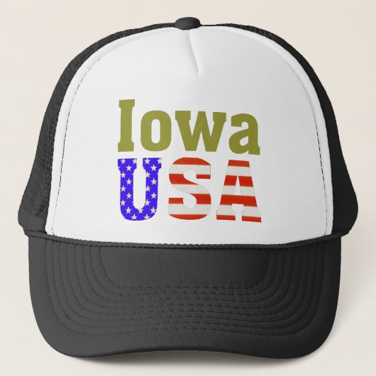 Iowa USA! Truckerkappe (Vorderseite)