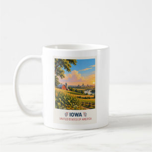 Iowa USA – Vintage-Reisebecher Kaffeetasse