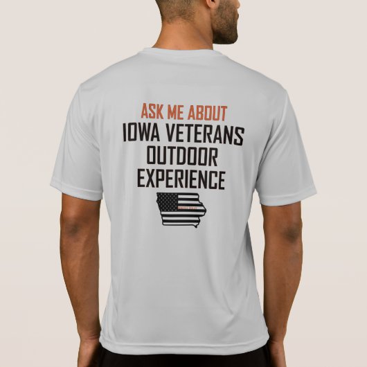 Iowa Veterans Outdoor Erlebnis Sport-Tek T - Shirt (Rückseite)