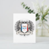 Iowa Wappen Postkarte (Stehend Vorderseite)