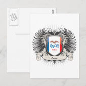 Iowa Wappen Postkarte (Vorne/Hinten)