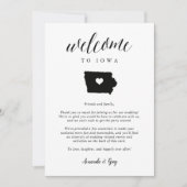 Iowa Wedding Welcome Letter & Itinerary (Vorderseite)