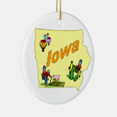 Iowa-Weihnachtsbaum-Verzierung Keramikornament (Rechts)