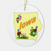 Iowa-Weihnachtsbaum-Verzierung Keramikornament (Links)