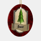 Iowa-Weihnachtsverzierung Keramik Ornament (Rechts)