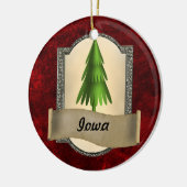 Iowa-Weihnachtsverzierung Keramik Ornament (Links)