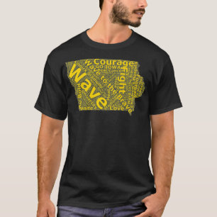 Iowa Wink den tapferen kranken Kindern Wortwolke P T-Shirt