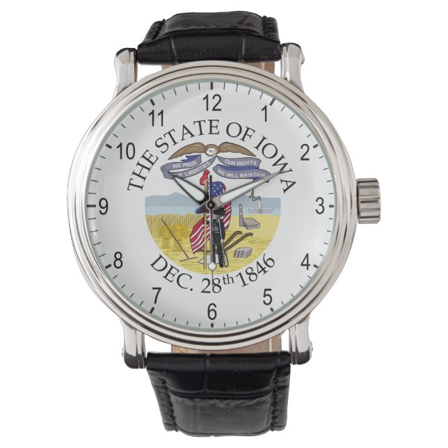 Iowa-Zeichen Armbanduhr (Vorderseite)