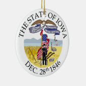 Iowa-Zeichen Keramik Ornament (Rechts)